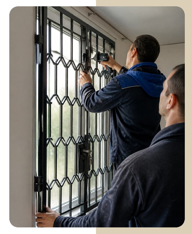 Установка распашных решеток в Узловой цена от 6620 р. | ДвериЛегко-Злв